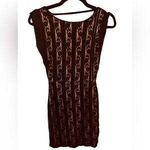 Womens black lace mini dress S by Sage
